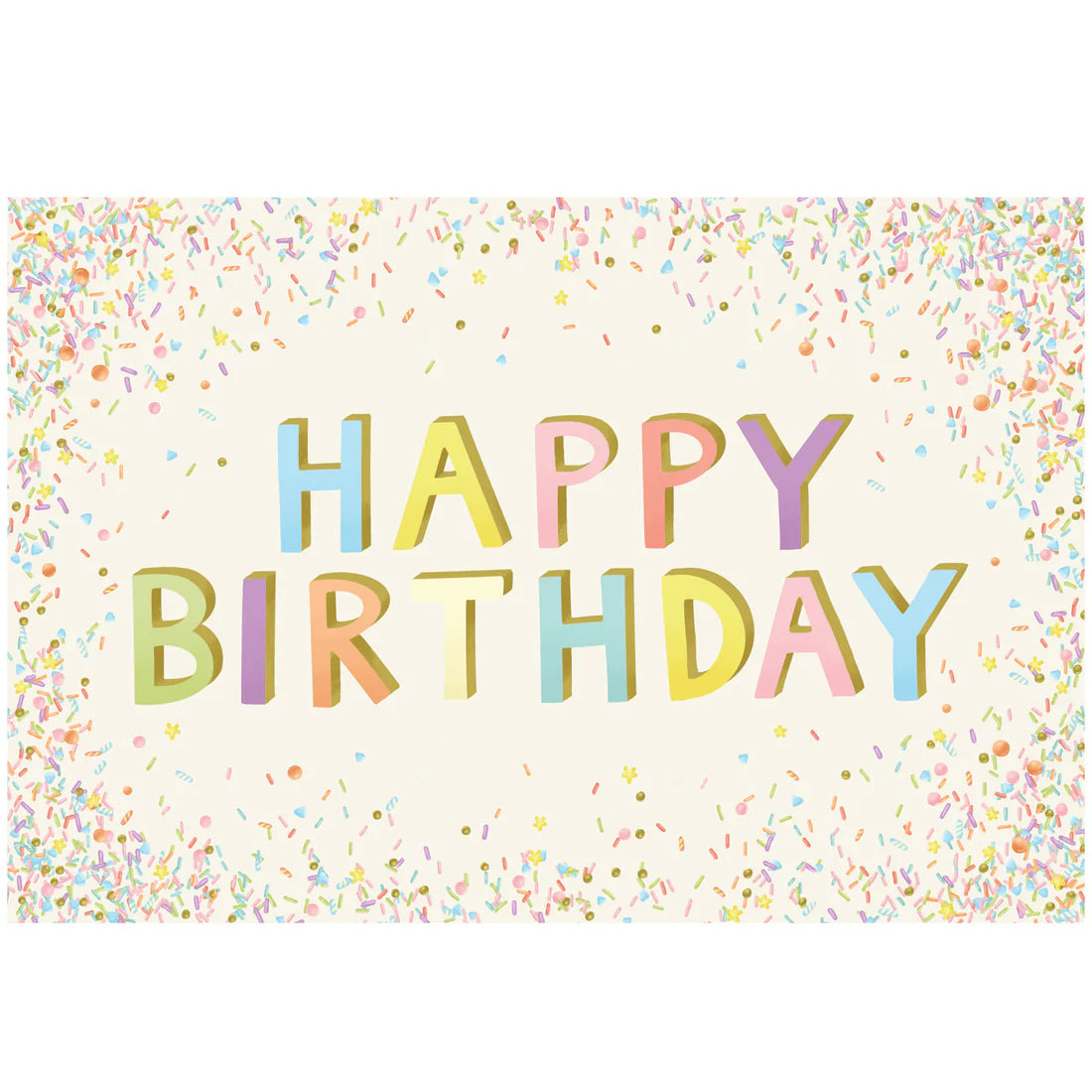 Hester & Cook Paper Placemats - Happy Birthday Sprinkles – 18 Per Package