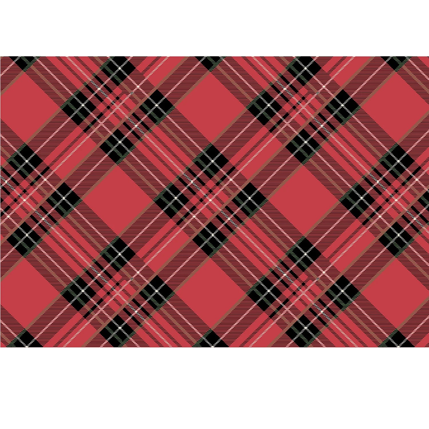 Hester & Cook Paper Placemats – Red Plaid – 18 Pack