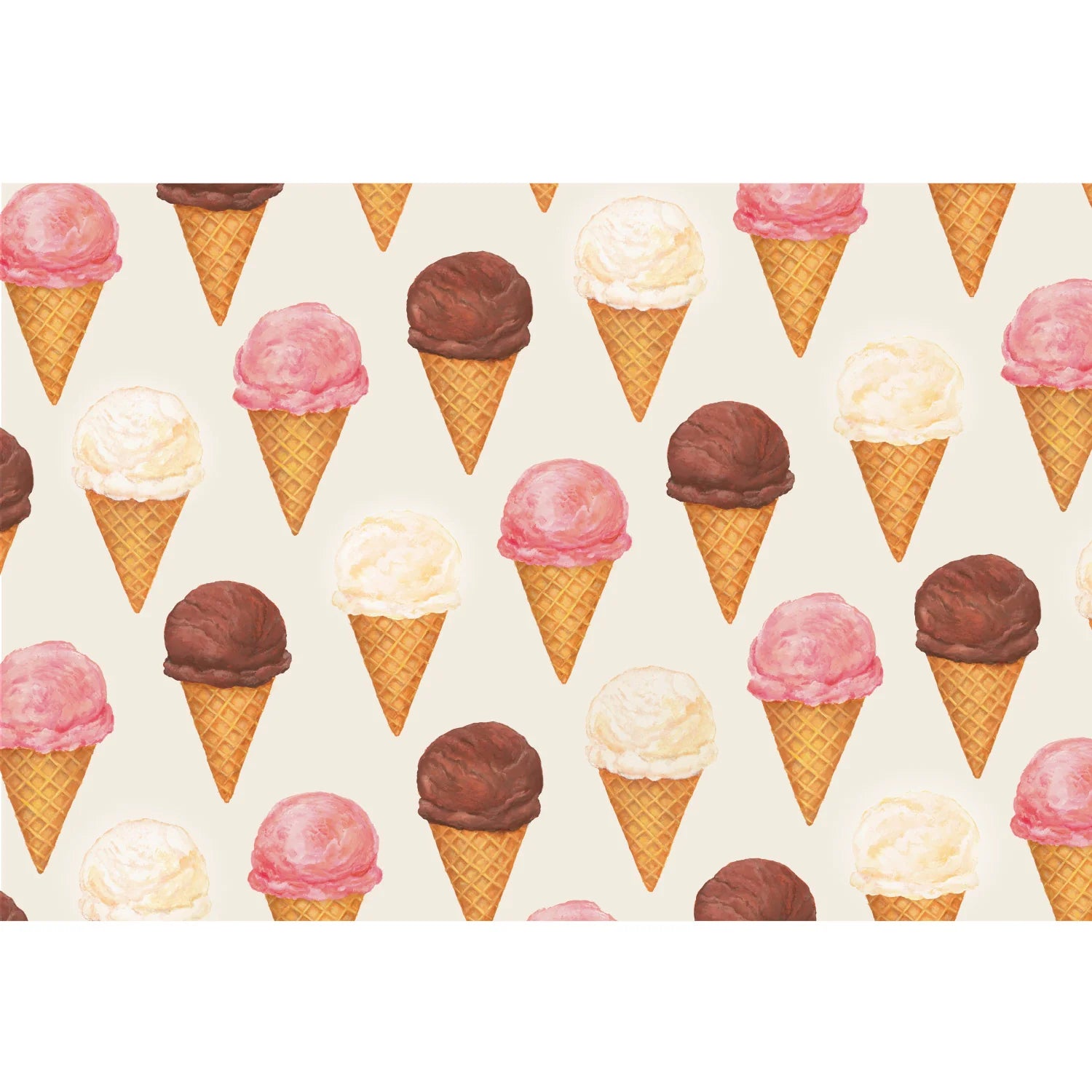 Hester & Cook Paper Placemats - Ice Cream Cones – 18 Per Package