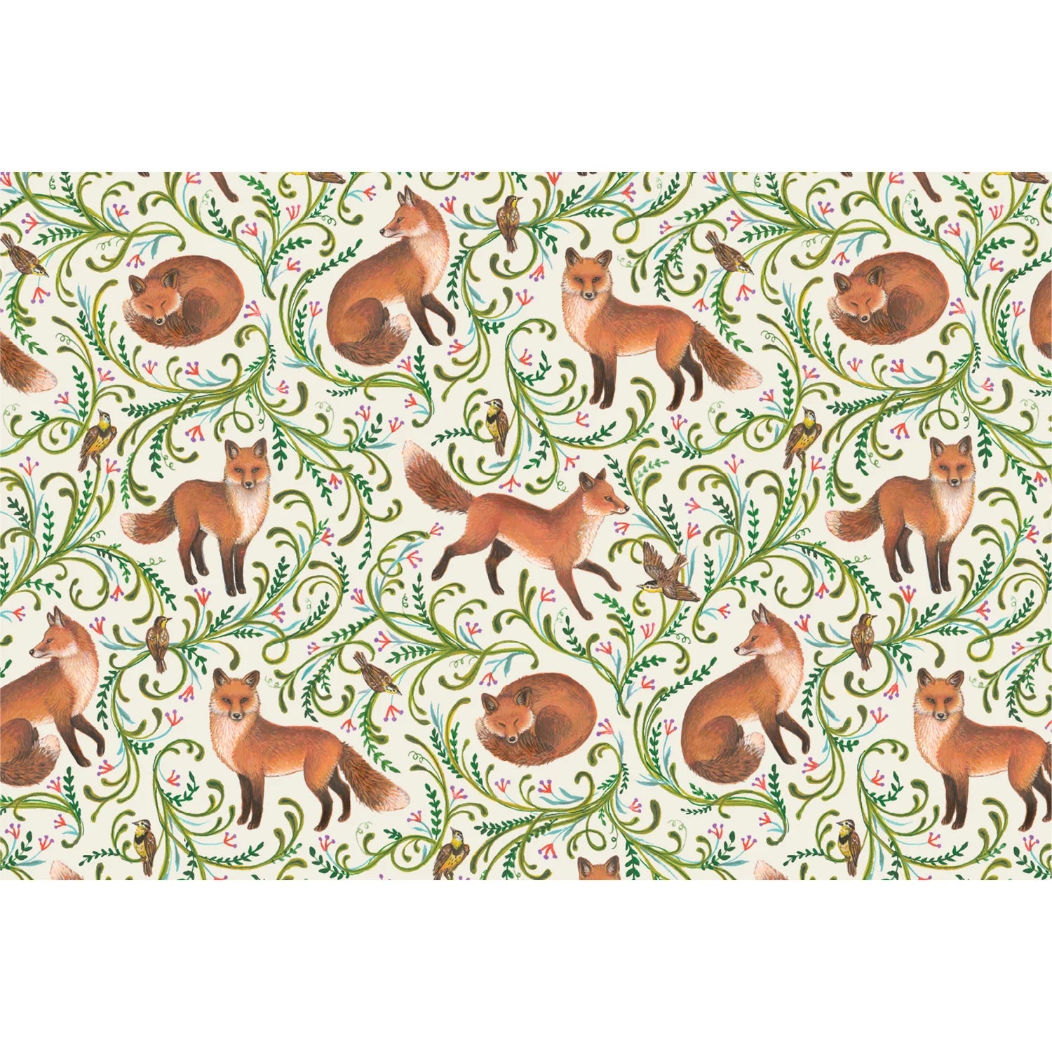 Hester & Cook Paper Placemats - Fanciful Foxes – Pack of 18