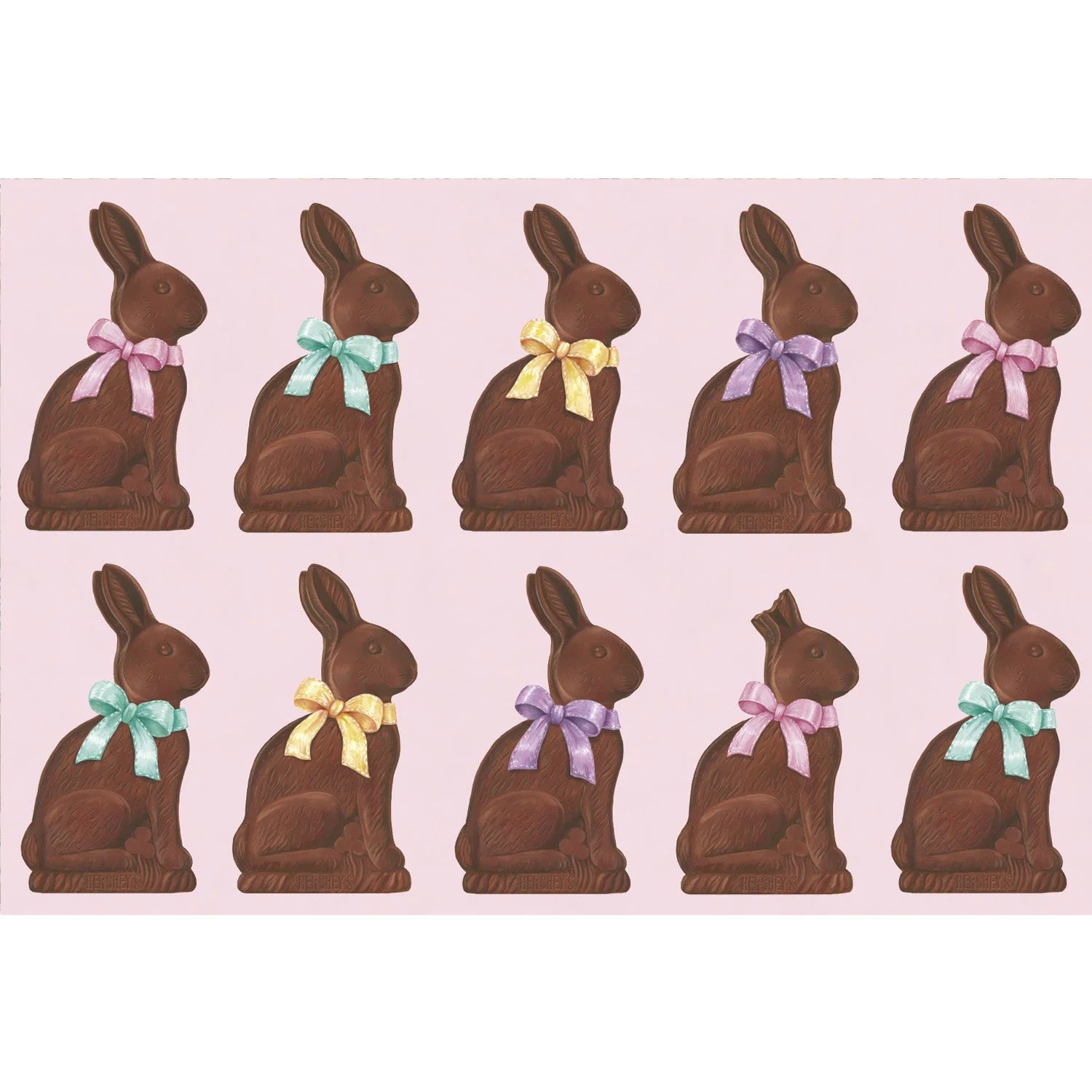 Hester & Cook Paper Placemats - Hershey's Chocolate Bunny – Pack of 18