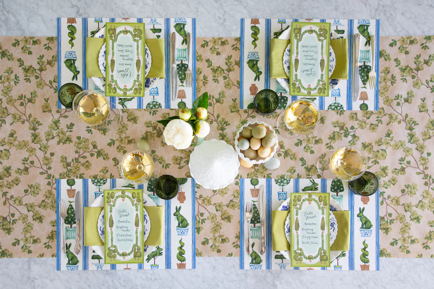 Hester & Cook Paper Placemats - Spring Topiary – Pack of 18