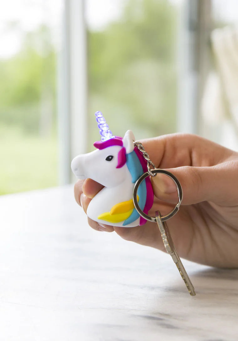 Kikkerland Mini LED Keychain with Light Effect – Unicorn