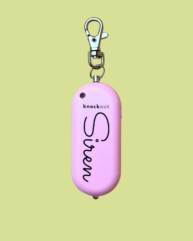 Knockout Rechargable Personal Safety Siren Alarm – Blush