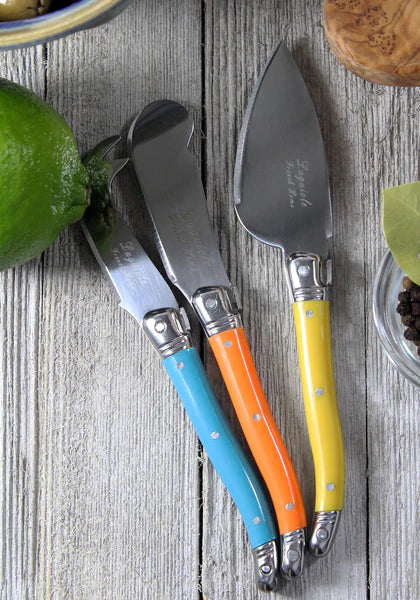 Laguiole Cheese Knife Set of 3 – Jewel Handles