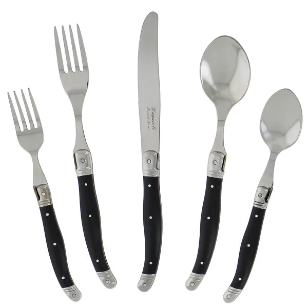 Laguiole 20-Piece French Flatware Set – 20 Piece - Service for 4 – Black