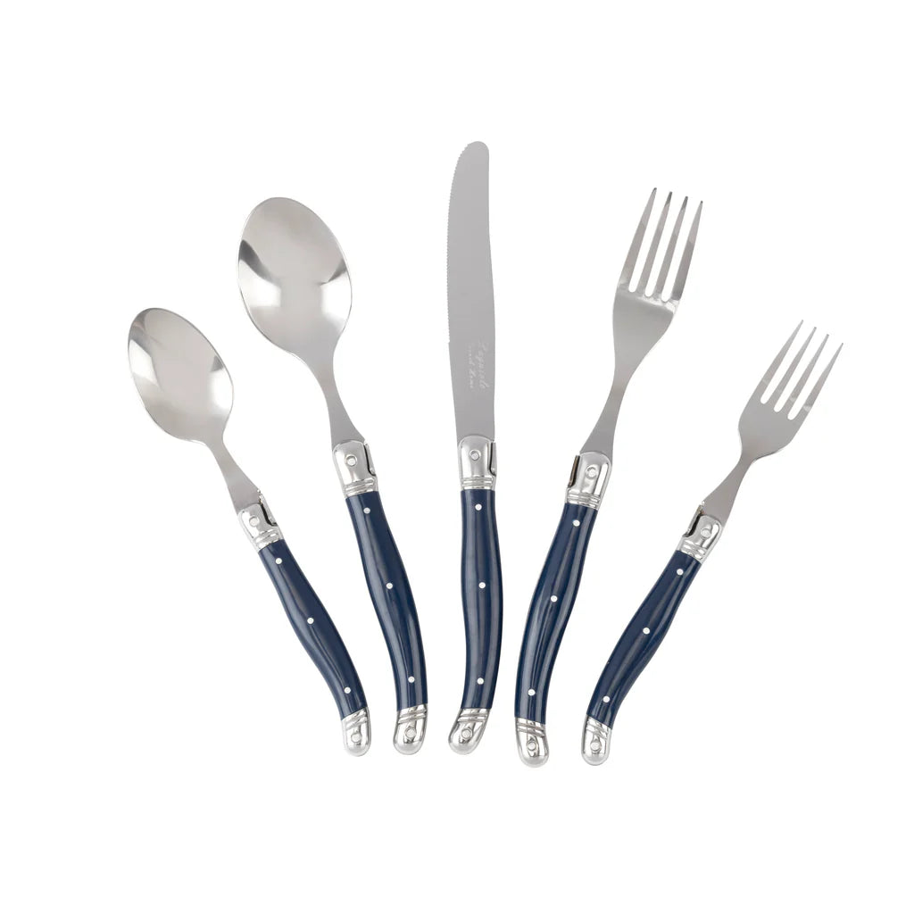 Laguiole 20-Piece French Flatware Set – 20 Piece - Service for 4 – Navy