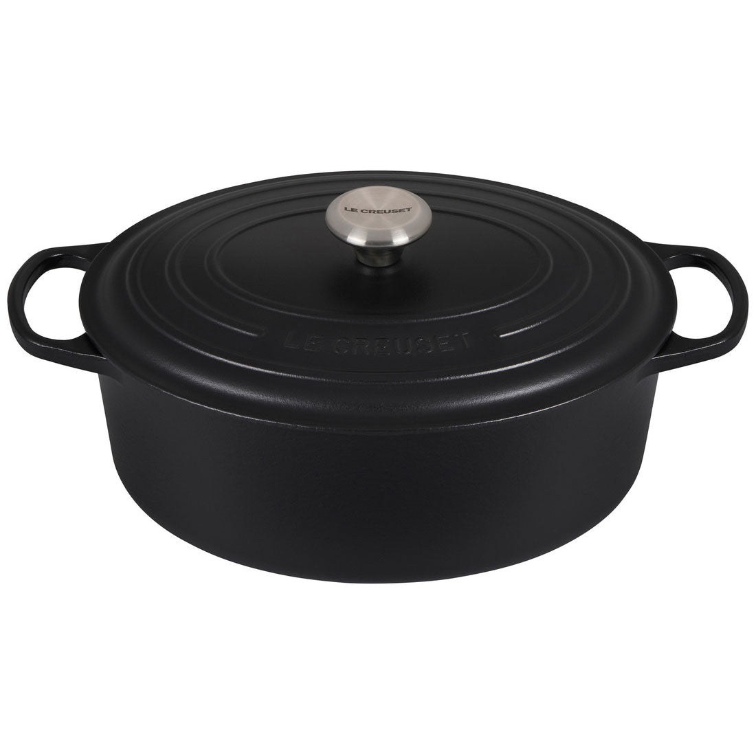 Le Creuset Wide Round Oven – 6.75 QT – Licorice (Matte Black)