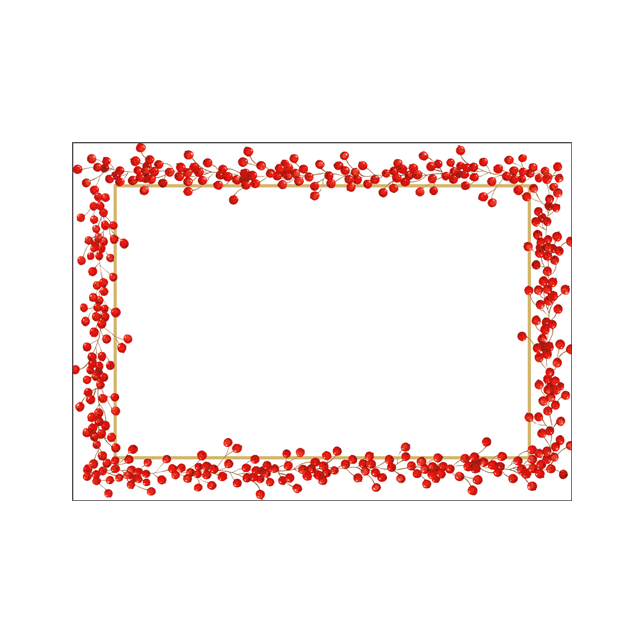 Caspari Red Berries Self-Adhesive Labels - 12pk