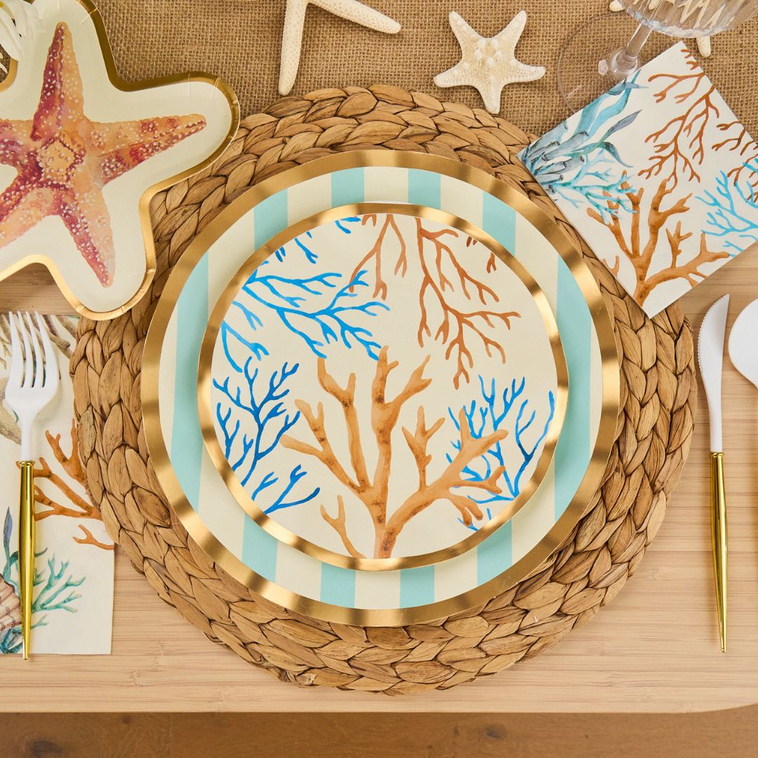 Sophistiplate Wavy Salad & Dessert Plates – 8pk – La Mer