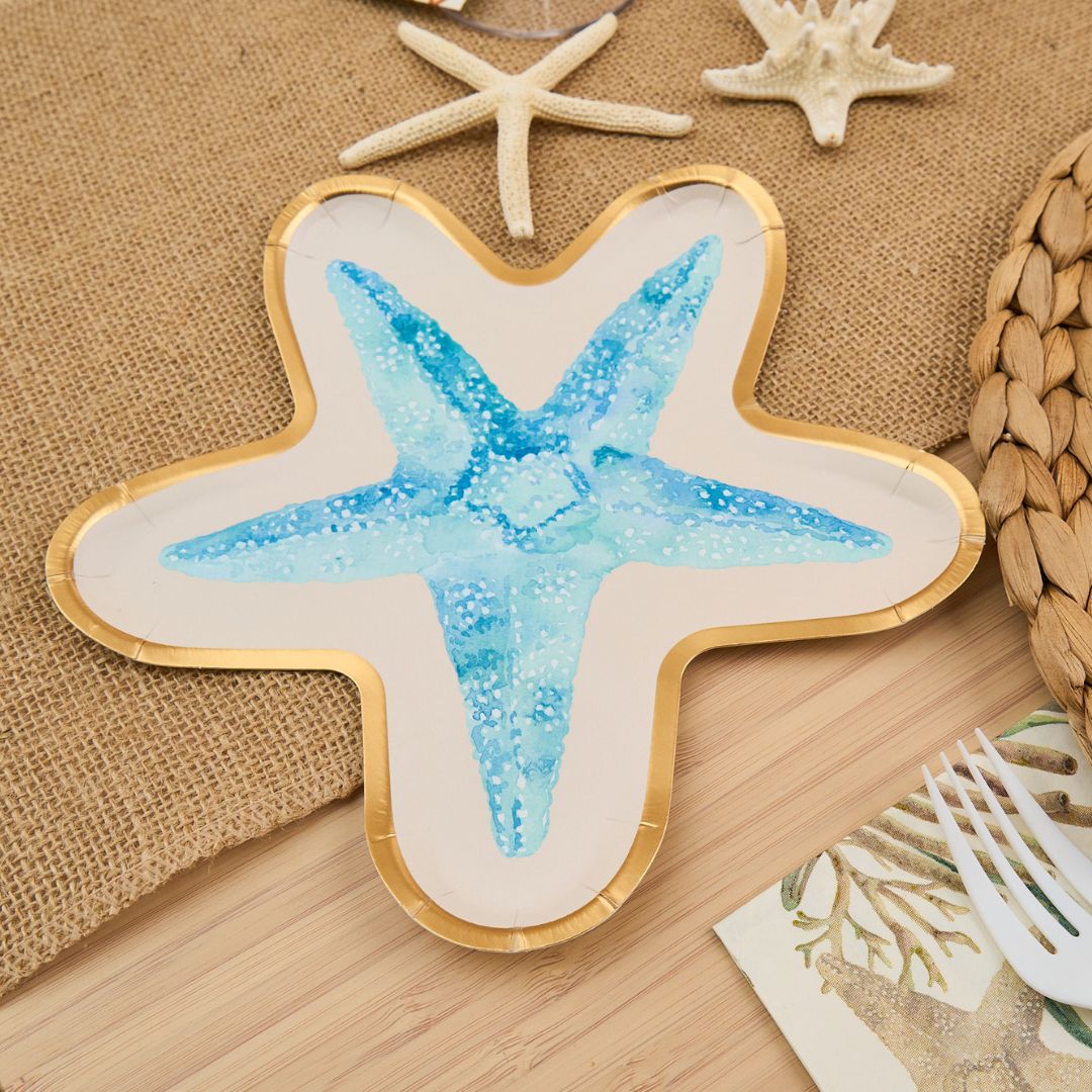Sophistiplate Die-Cut Salad & Dessert Plates – 8pk – Starfish