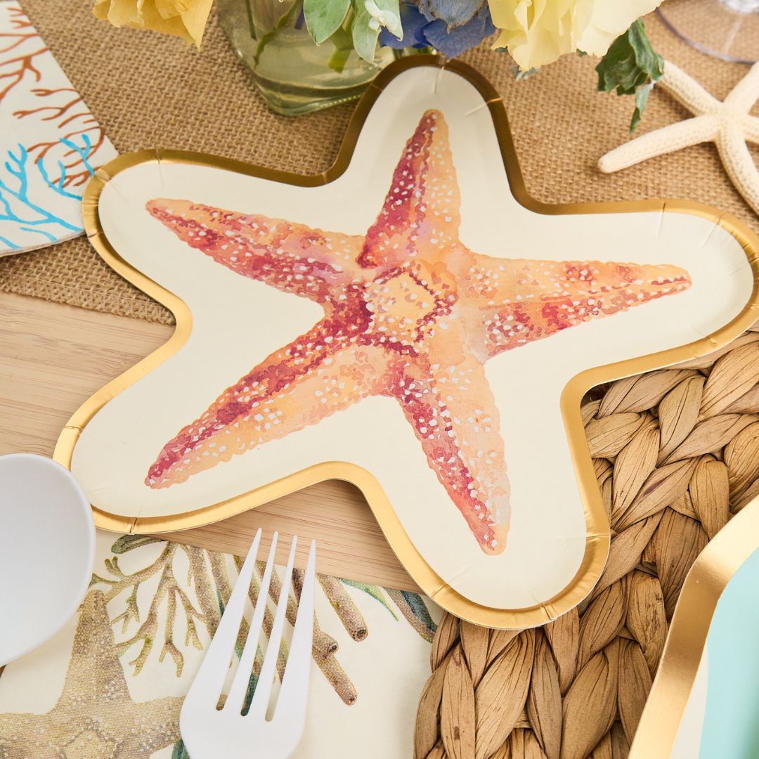 Sophistiplate Die-Cut Salad & Dessert Plates – 8pk – Starfish