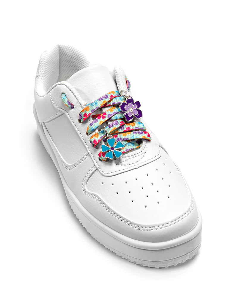 Living Royal Flower Power Shoelaces + Charm Set