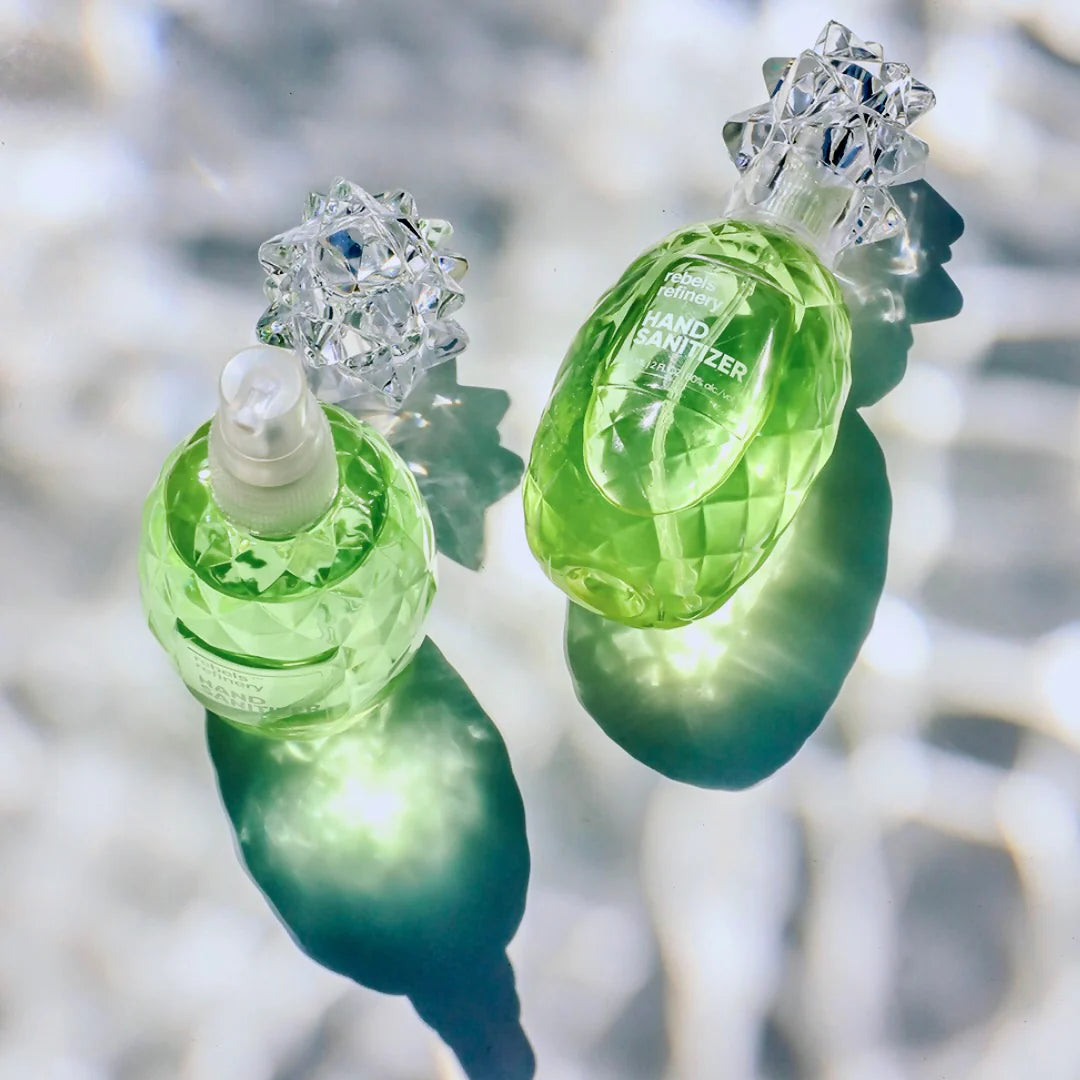 Pineapple Shaped Refillable Hand Sanitizer With Essential Oil – Lemongrass – 2oz