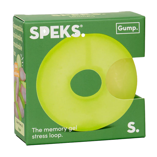 Speks Gump Loop Memory Gel Stress Ball – Algae
