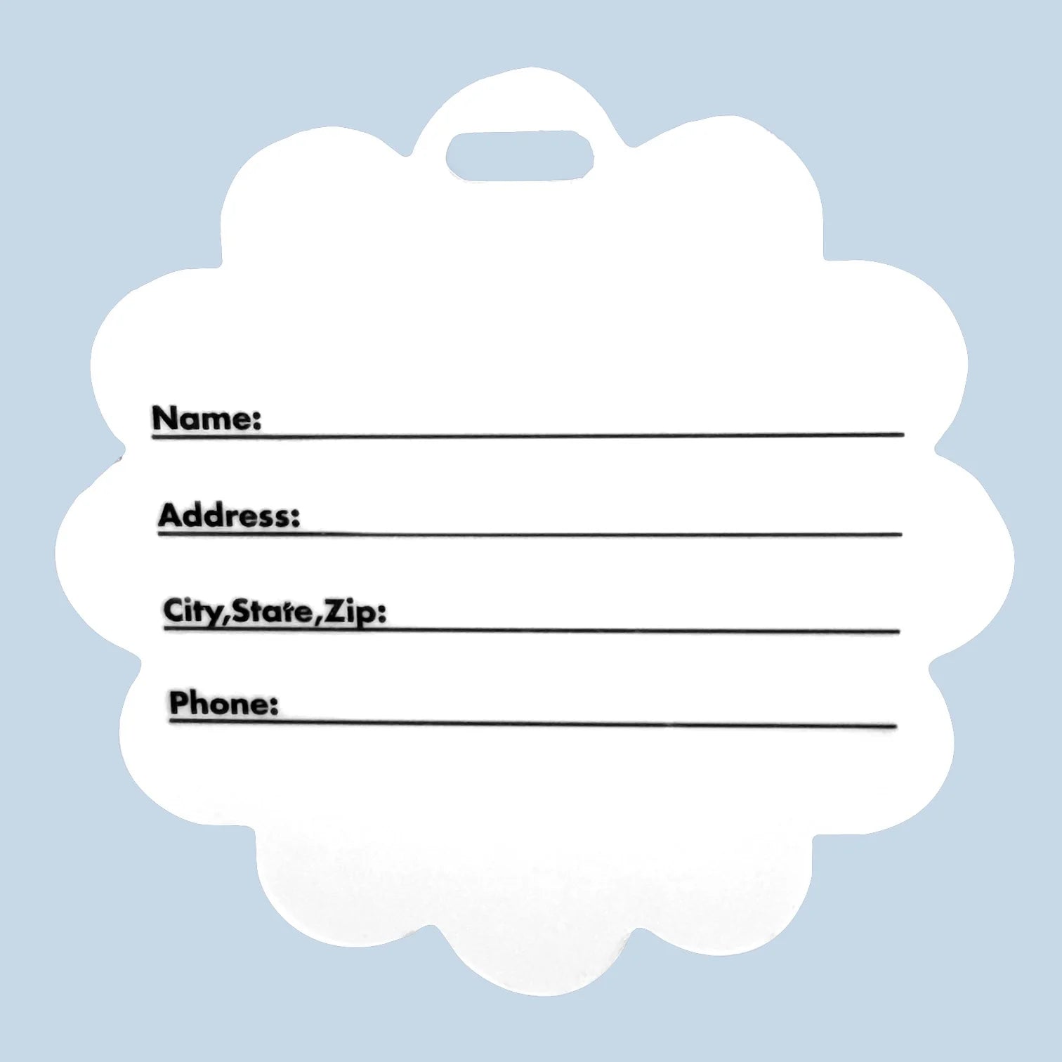 StickerBeans Sparkle Luggage Tag – 3.5" dia. – Winged Heart