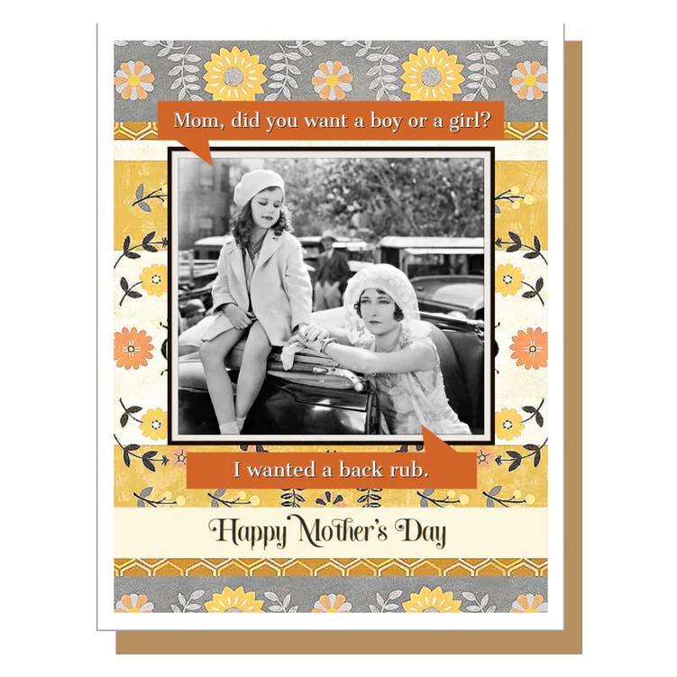 Umlaut Brooklyn Mother's Day Card – Back Rub