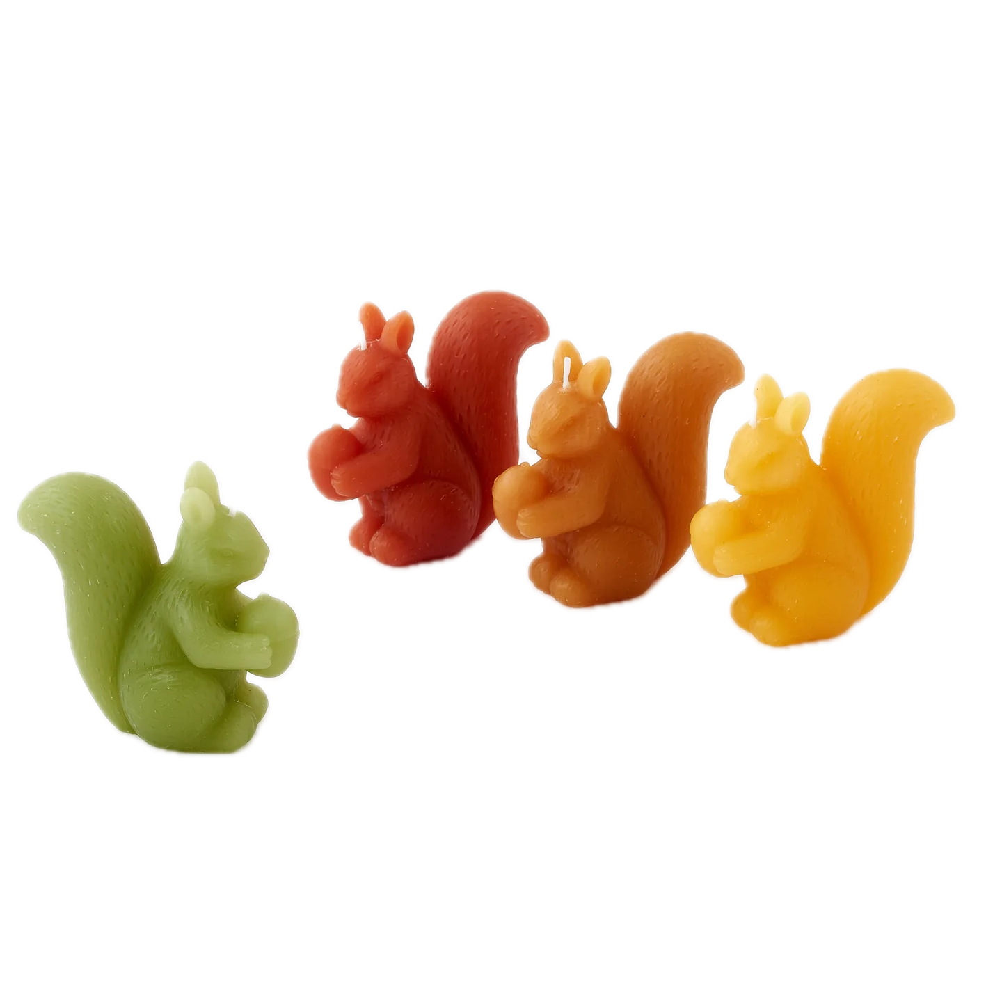Squirrel Candle – 3.5" – Assorted Colors – Each Sold Separately