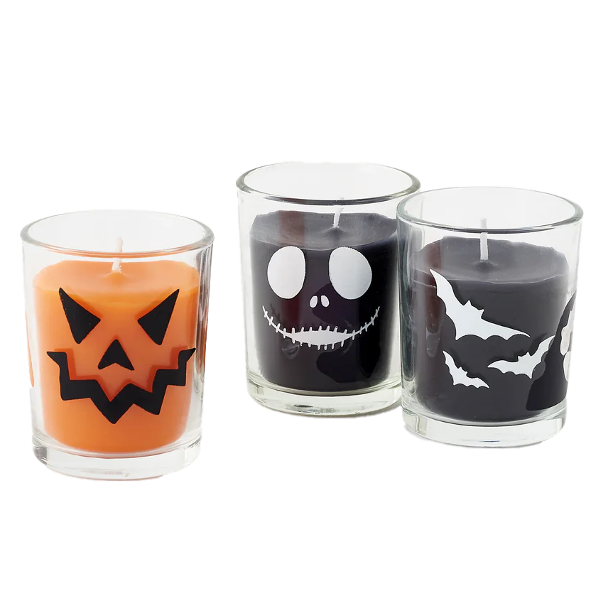Halloween Votive Candles – 3 Assorted Styles – Each Sold Separately