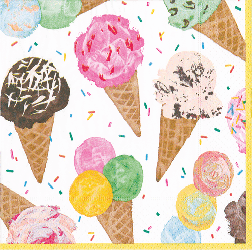 Caspari Scoop Paper Cocktail Napkins - 20pk