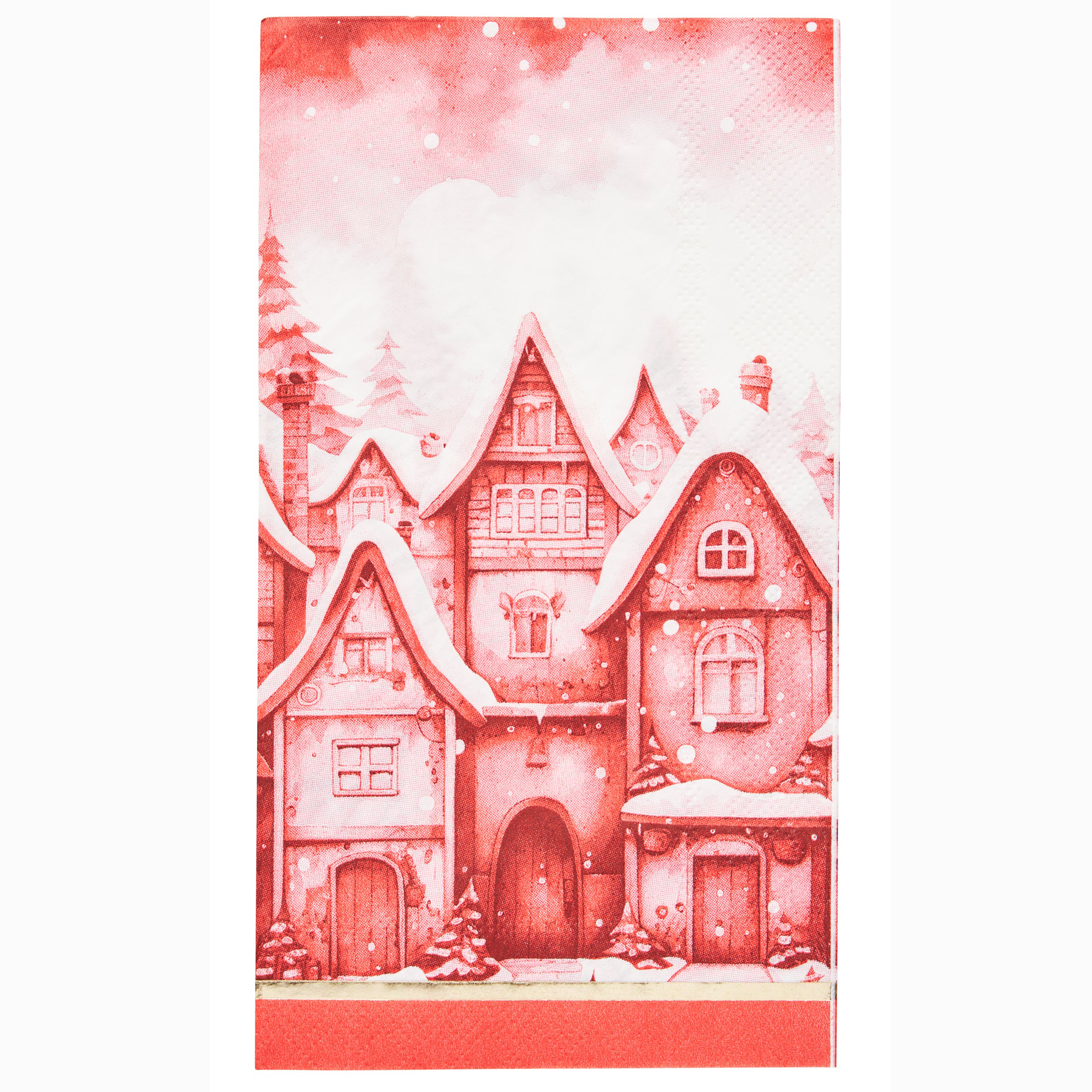 Sophistiplate Christmas Village Paper Guest Towel – 20pk