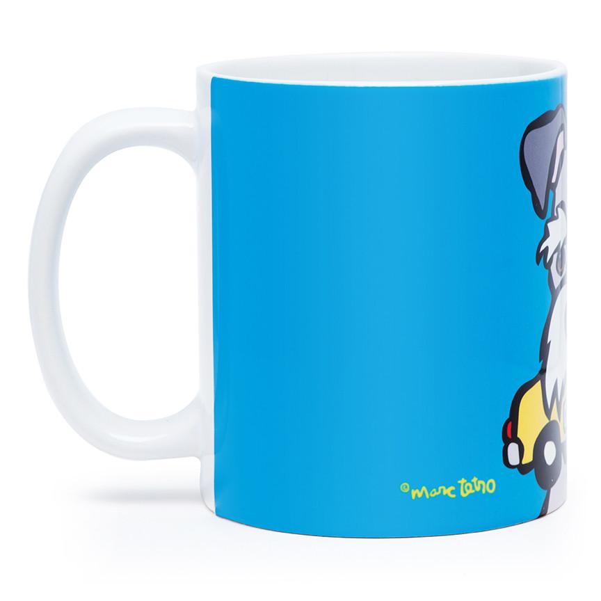 Marc Tetro NYC Schnauzer with Taxi Mug – 12oz.