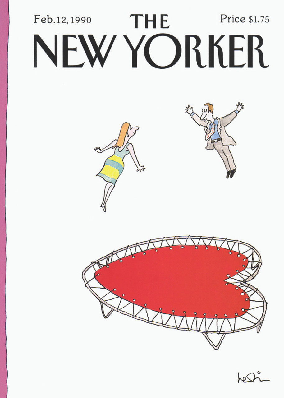 New Yorker Valentine's Day Note Card - Valentine Trampoline