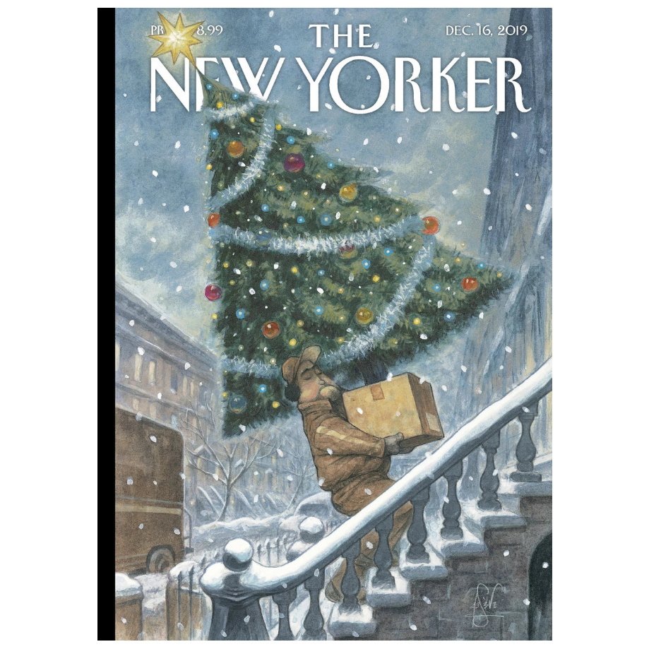New Yorker Christmas Cover Note Card – Priority Shipping