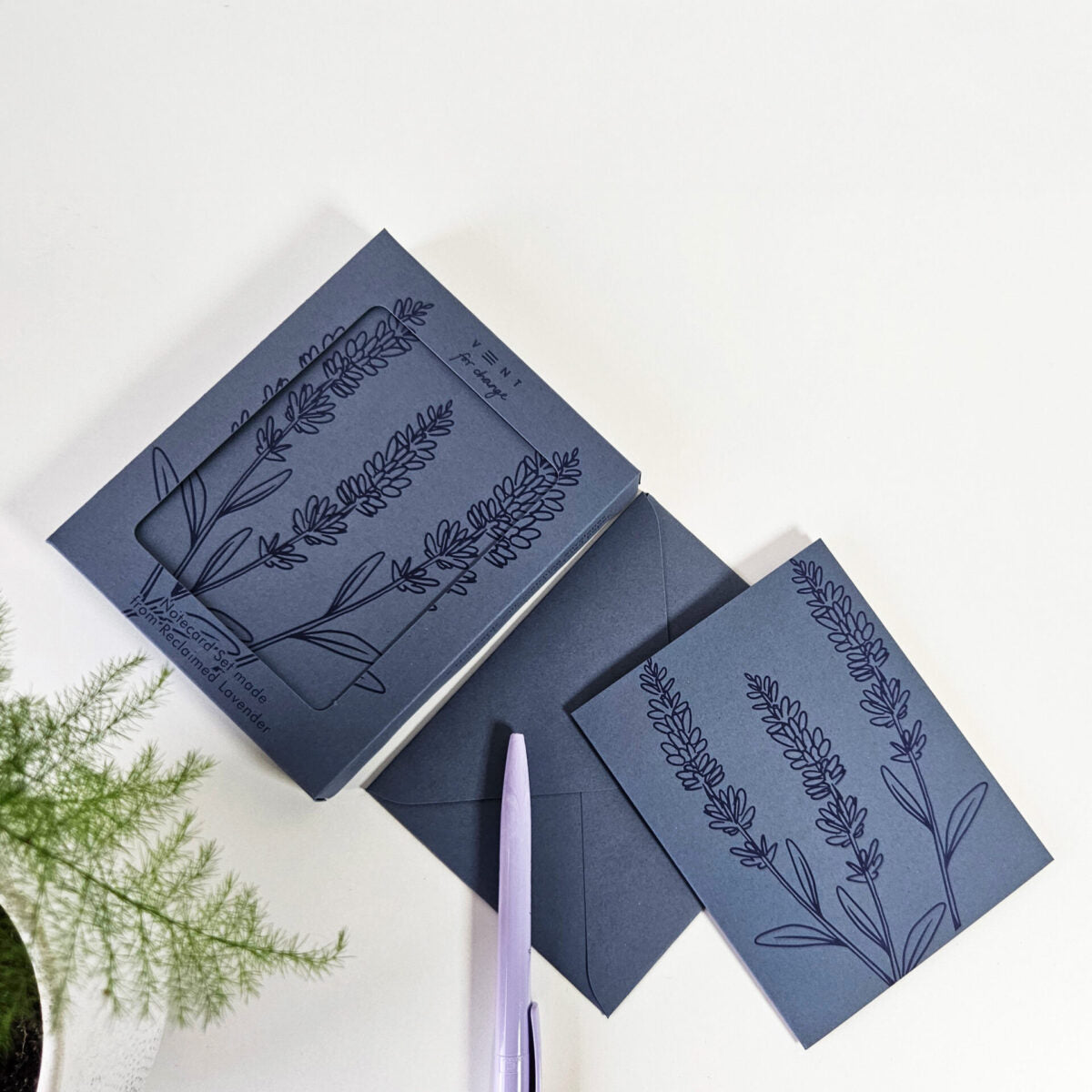 Notecard Made from Reclaimed Lavender – Set of 10