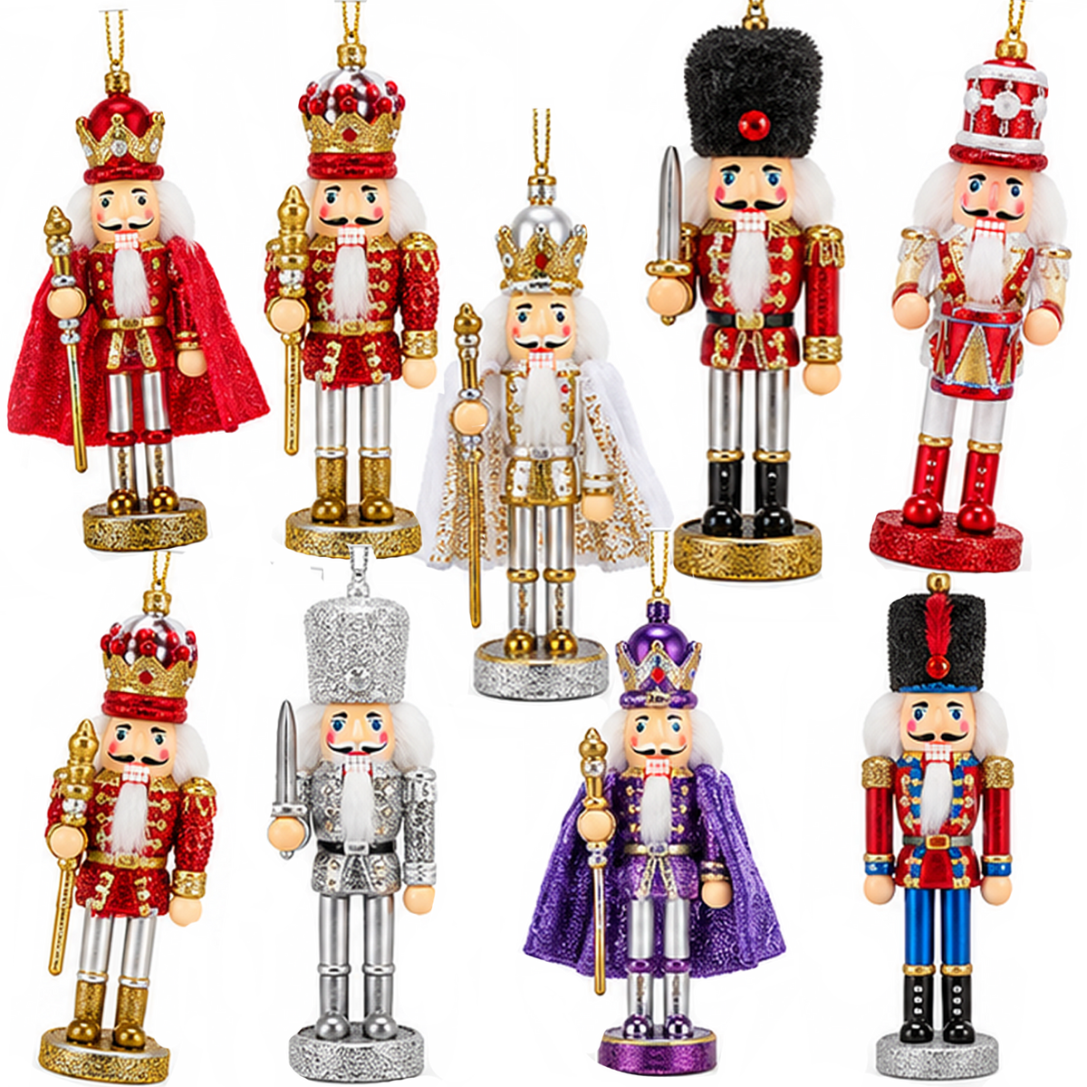 Nutcracker Ornament - 6."H – Assorted Colors – Each Sold Separately
