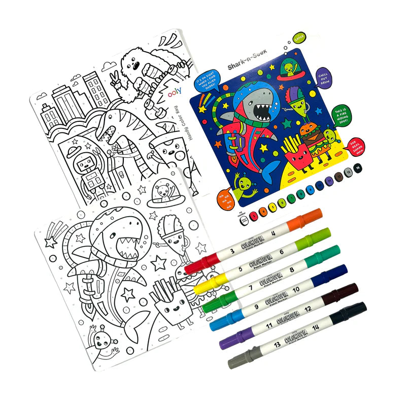 Ooly Colortopia Color By Number Paint Marker Kit - Epic Adventures