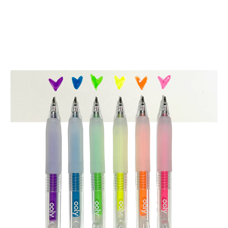 Ooly Jelly Gloss Multi Surface Deco Gel Pens – Set of 6