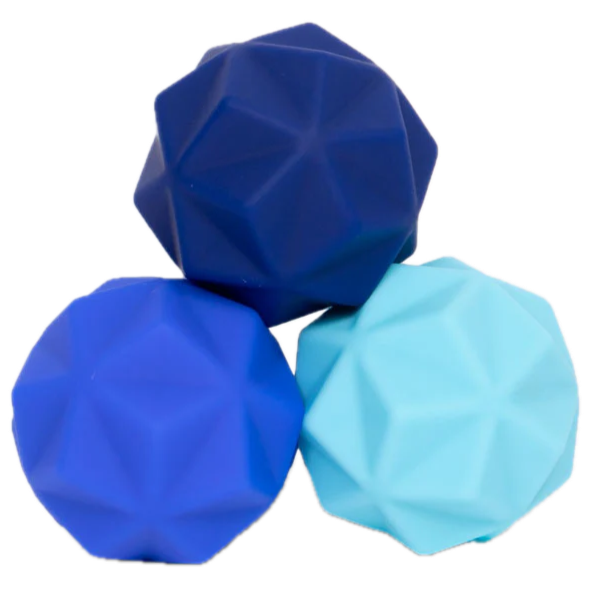 Speks - Odds Silicone Fidget Magnets Balls – Blue Peaks – Set of 3