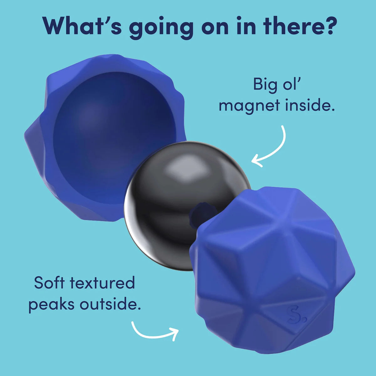 Speks - Bolas Magnéticas de Silicona Fidget Odds – Picos Azules – Set de 3