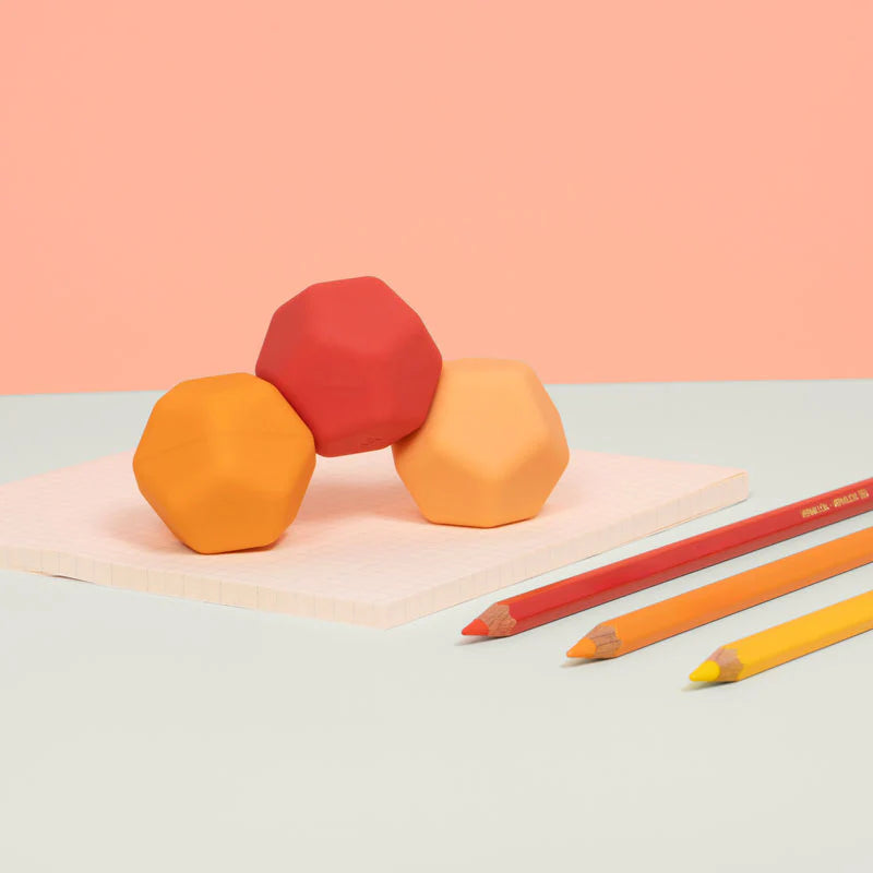Speks - Odds Bolas magnéticas de silicona antiestrés - Planos naranjas - Juego de 3
