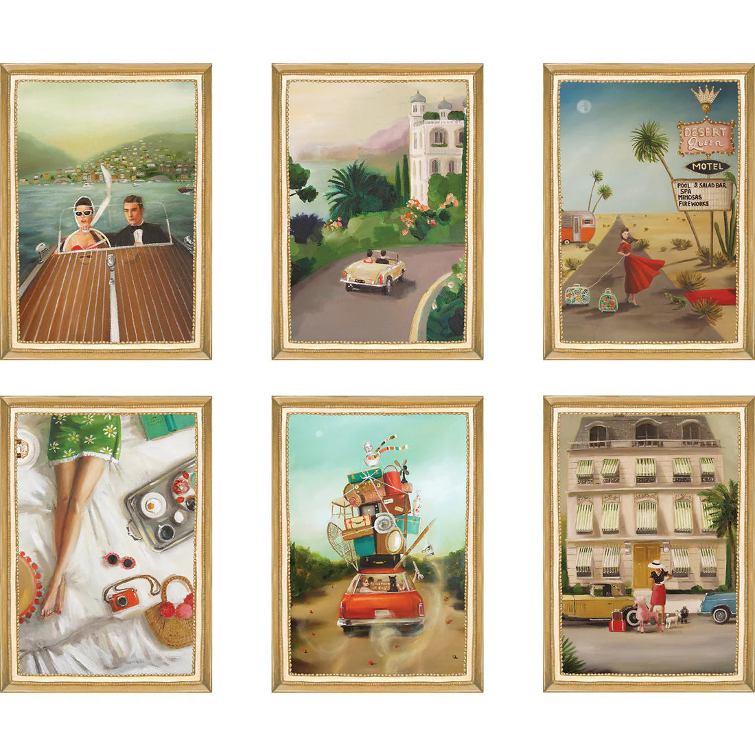 Hester & Cook Flat Note Boxed Cards – Jet Setter – Set of 6