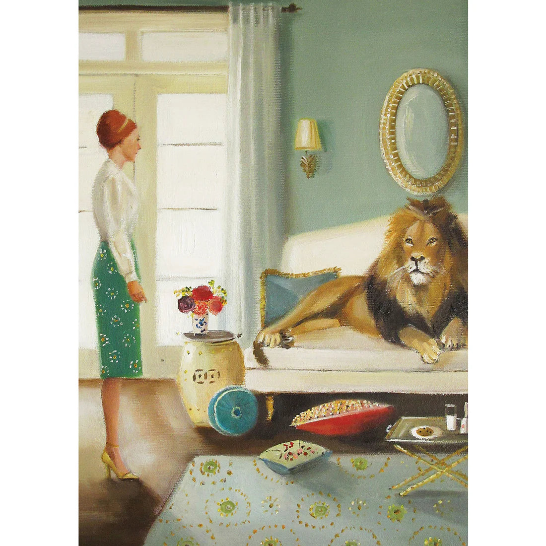 Hester & Cook Greeting Card – Lion Houseguest