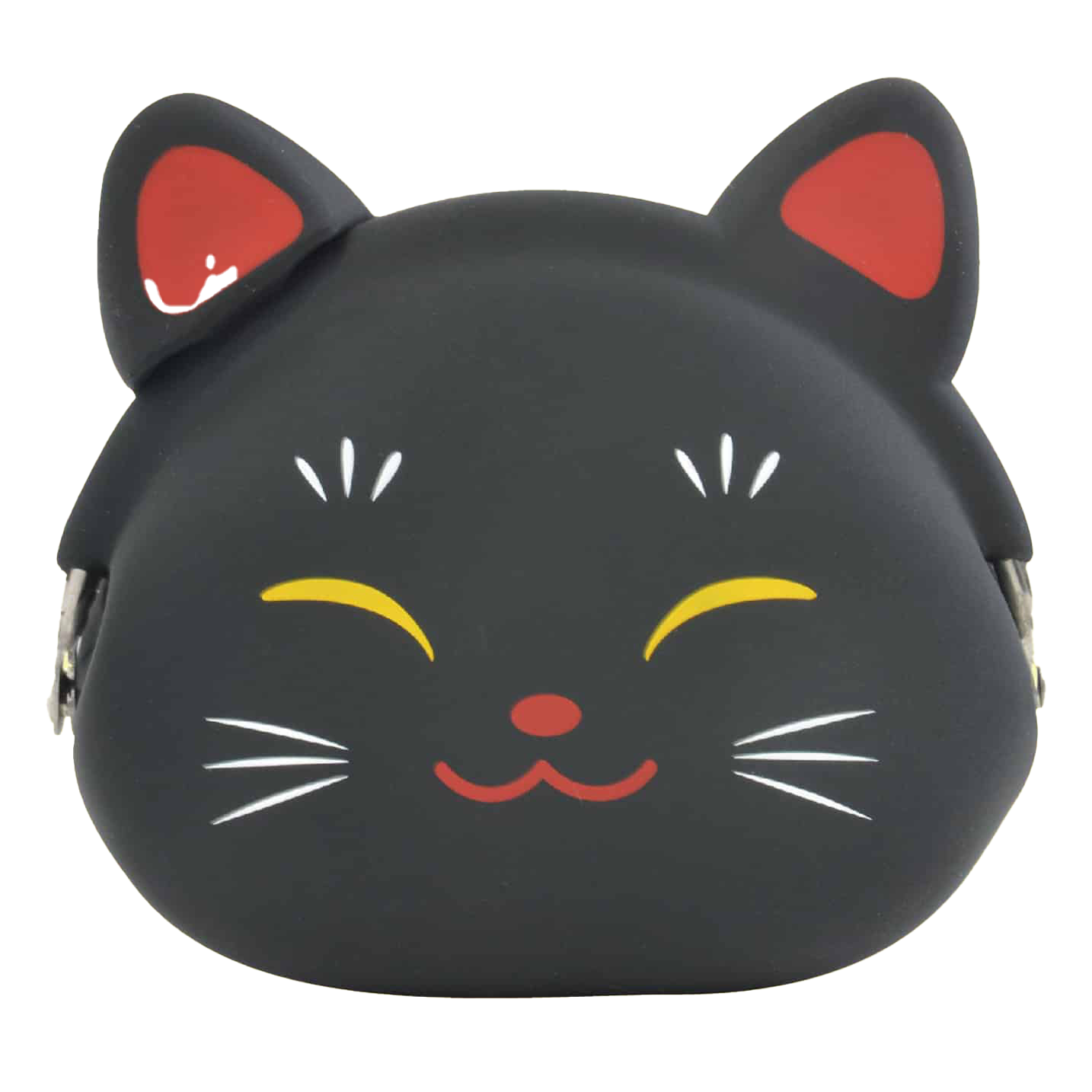 Mimi POCHIBI Japan Silicon Coin Purse – Lucky Cat – Black