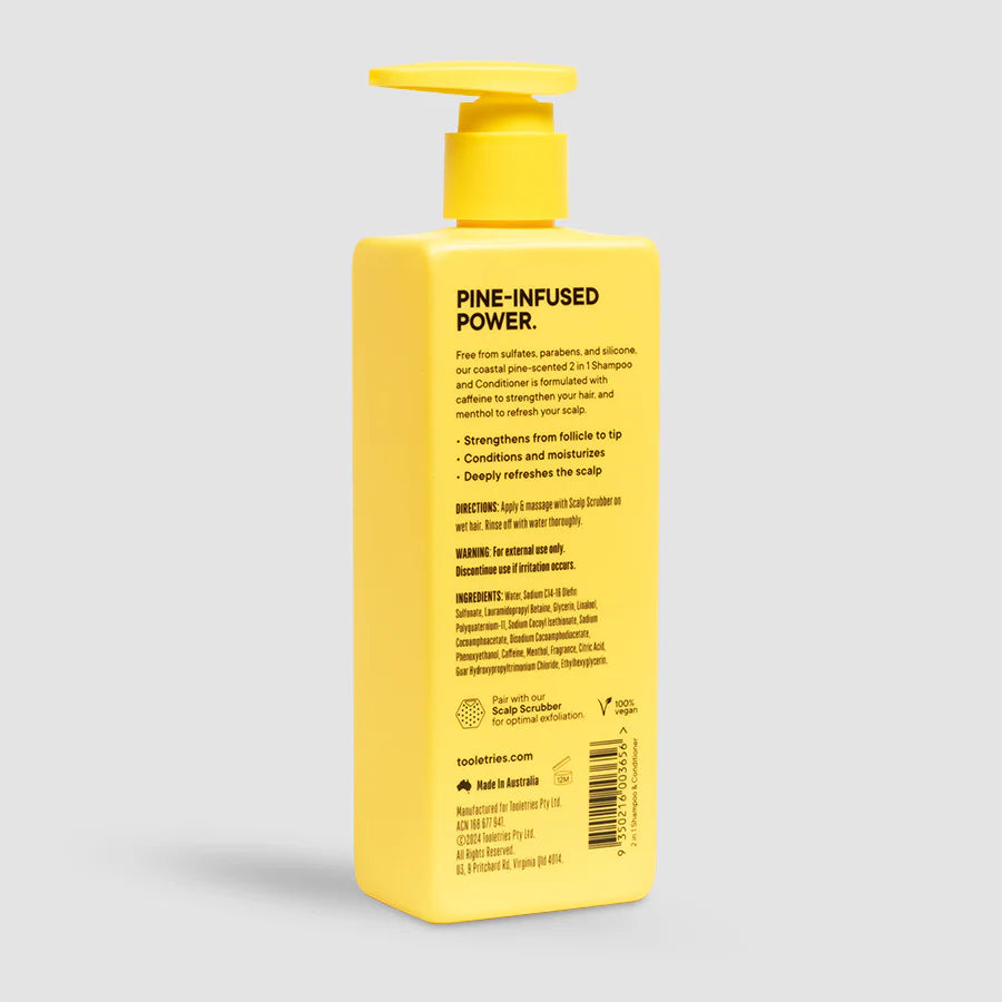 Tooletries 2in1 Shampoo & Conditioner – Coastal Pine – 10.1oz.