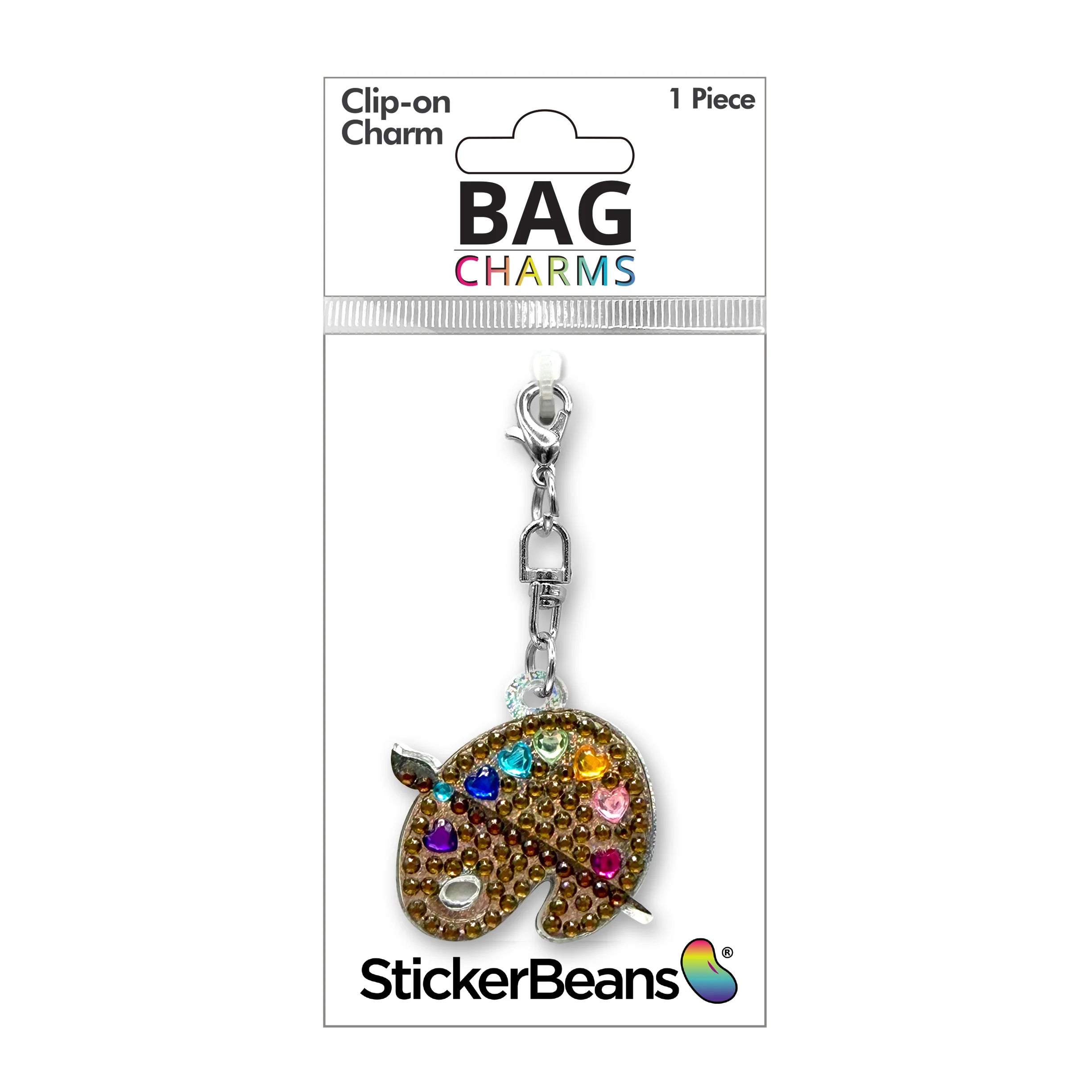 StickerBeans Clip on Sparkling Rhinestone Charms – Art Palette
