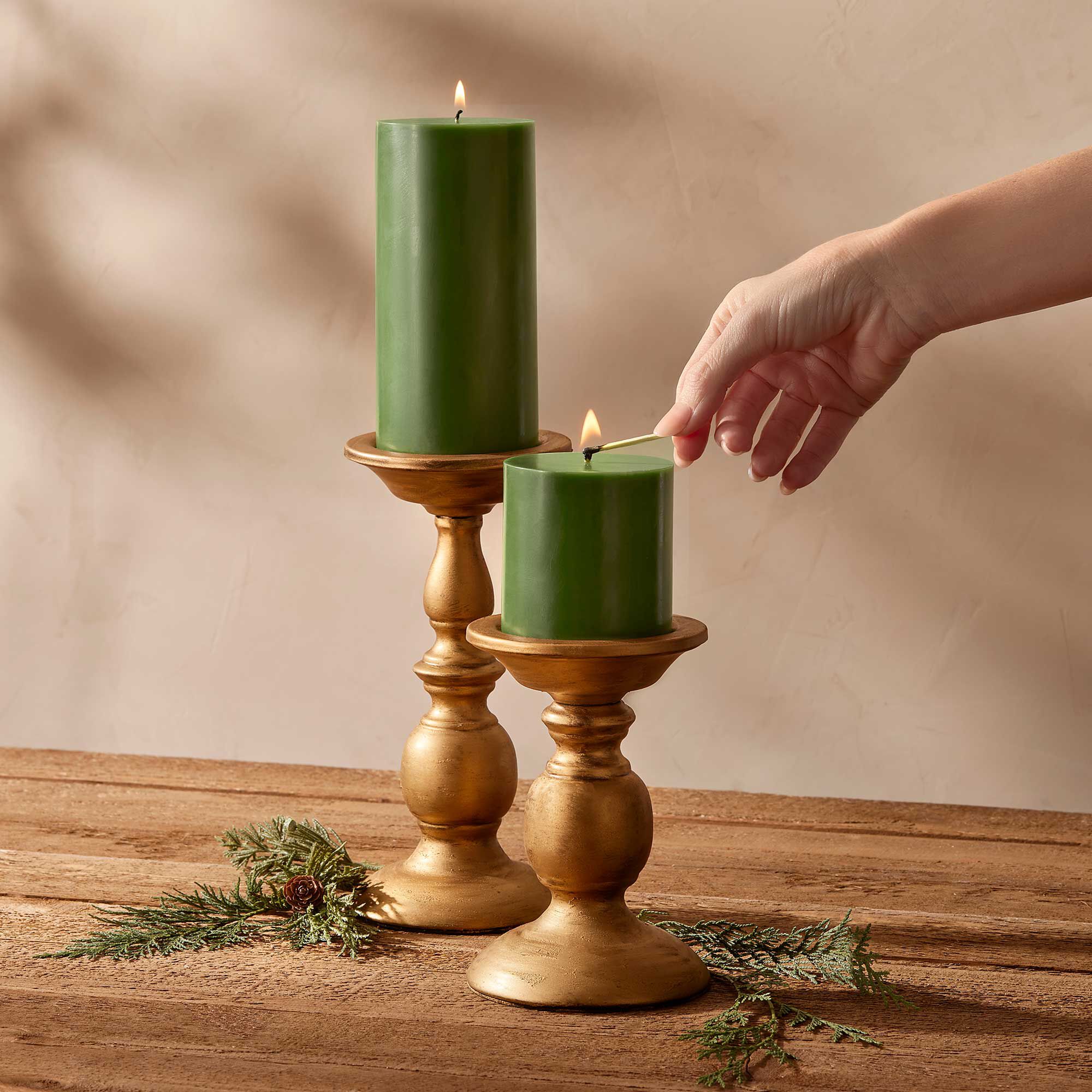 Thymes Frasier Fir Pillar Candle – 3" x 6"