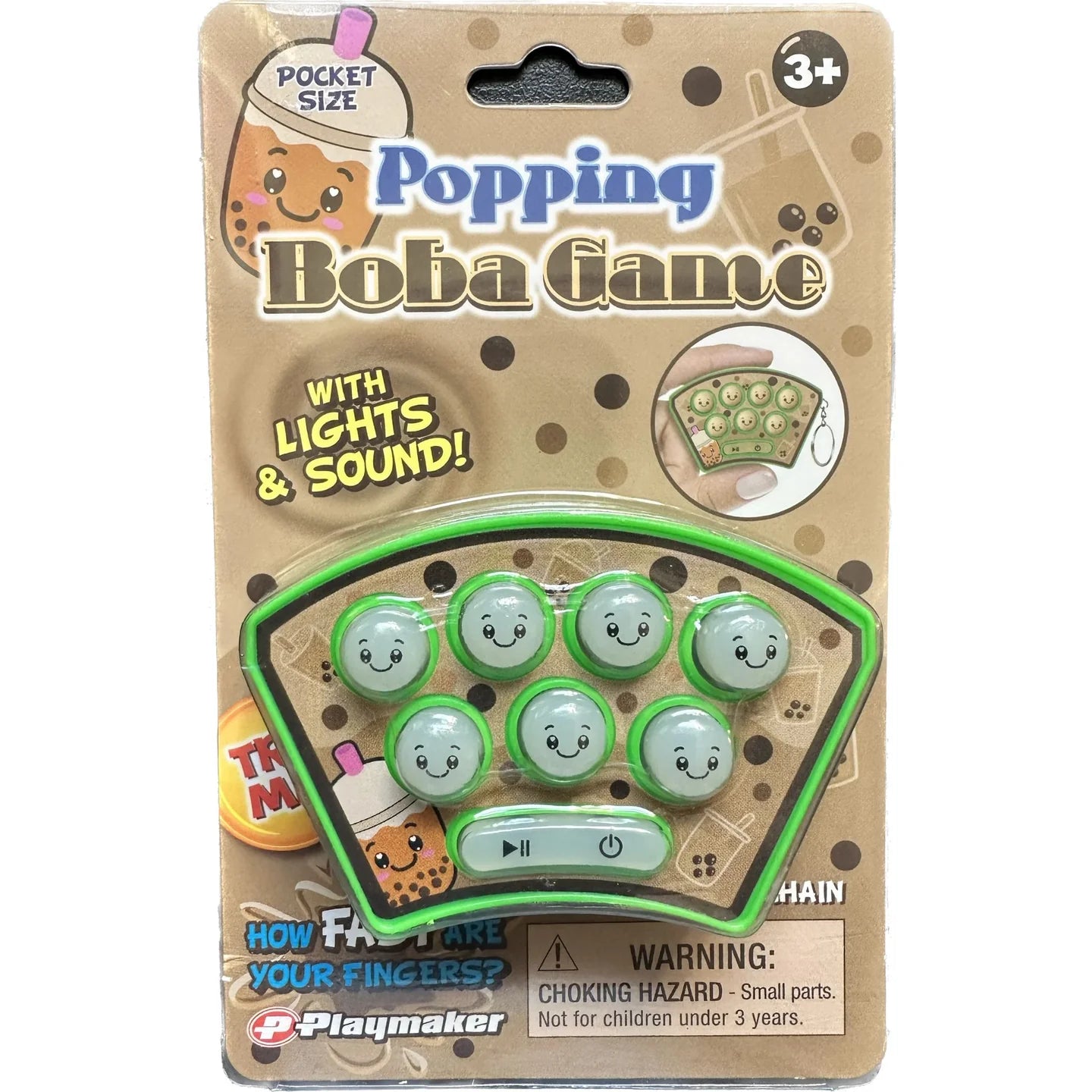 Popping Boba Game Light Up Pocket Size Electronic Game – Assorted – Each Sold Separately