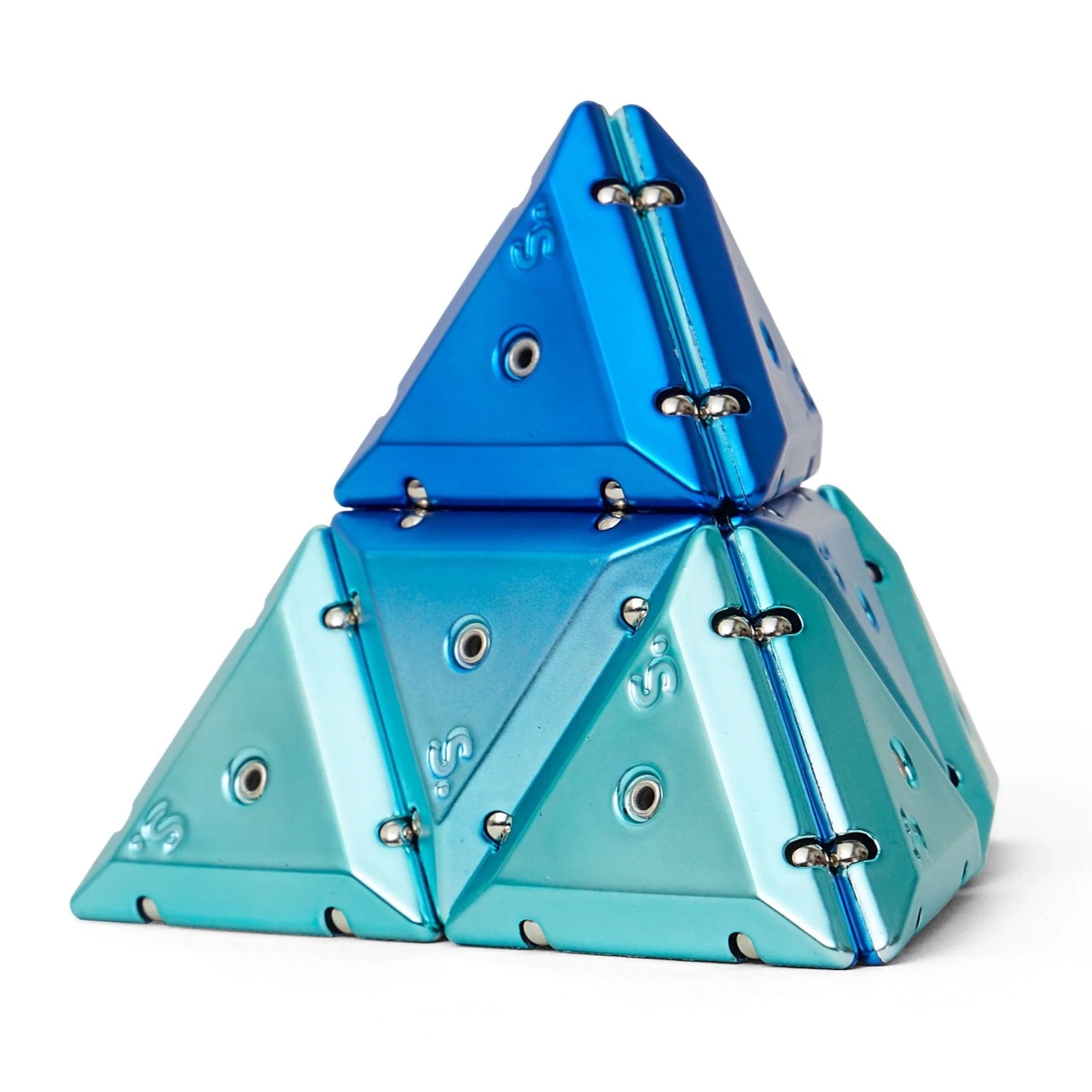 Speks - Pyramid Chrome Rare Earth Magnet Toy – Cosmos Blue