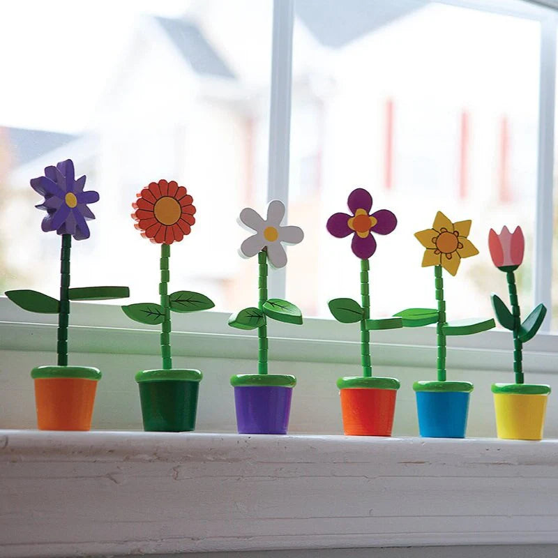 Jack Rabbit Flower Push Puppets – Assorted Flowers – Each Sold Separately