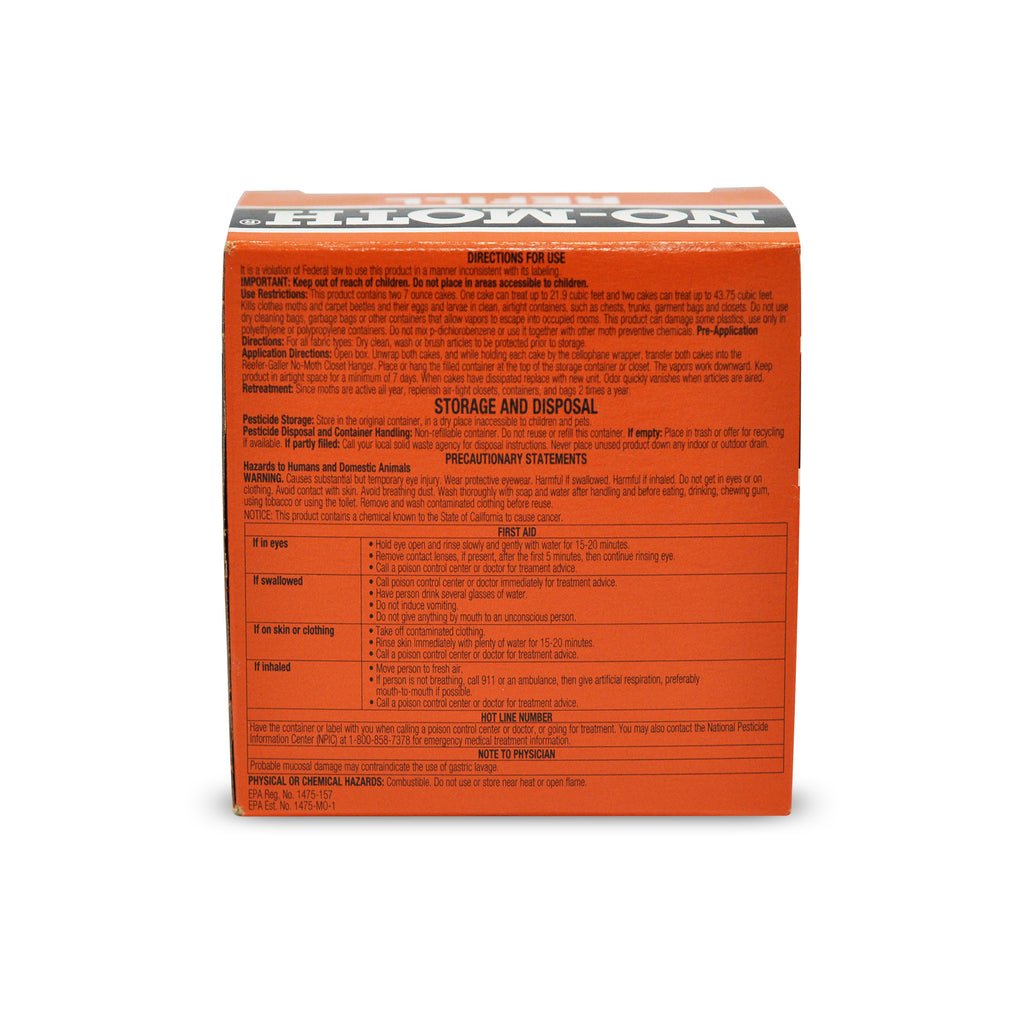 Reefer-Galler No-Moth Closet Hanger Refill - 2 7oz Cakes Per Unit