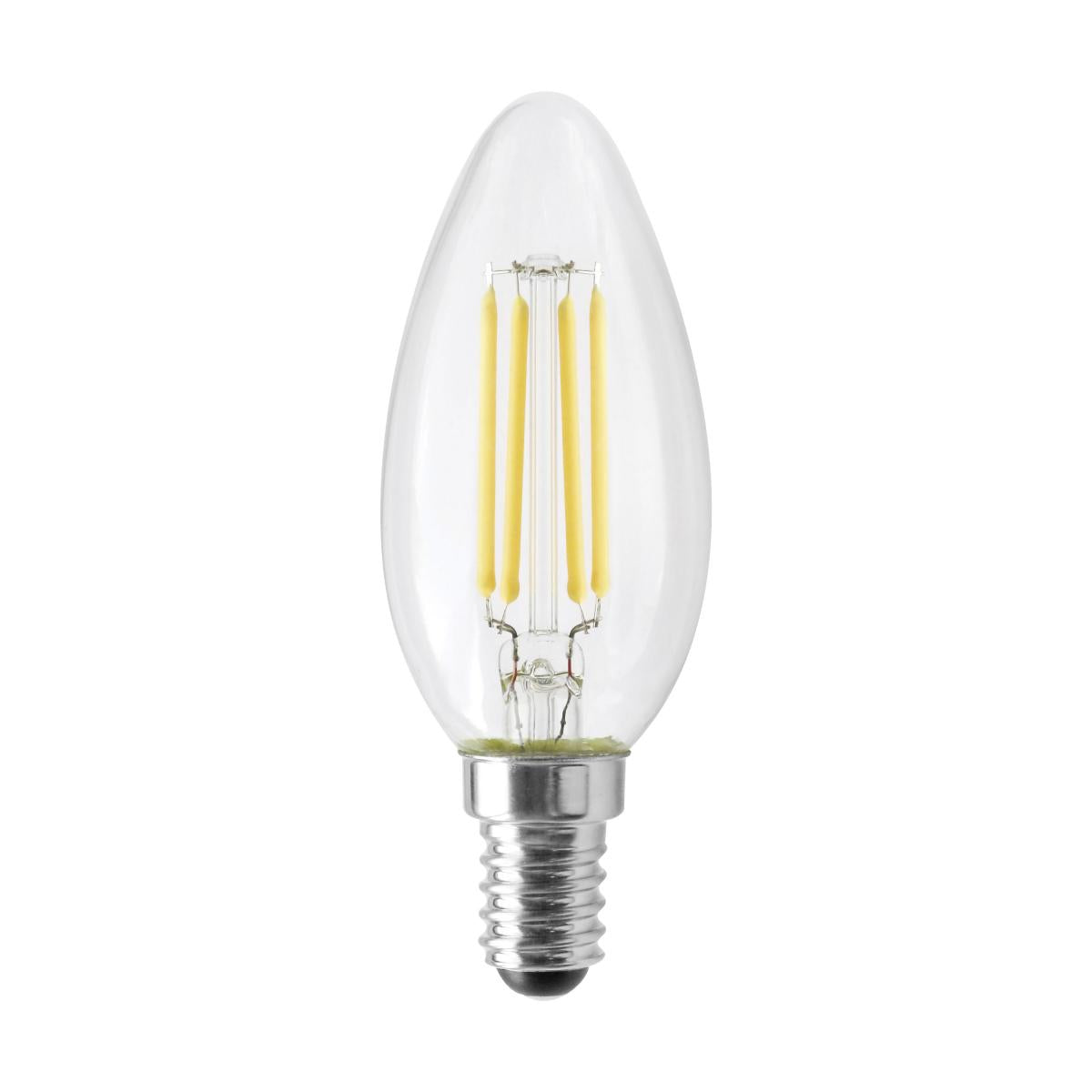 Satco LED European 40W Equivalent Torpedo Bulb – 4.5W – E14 Euro Base – Clear – 3000K