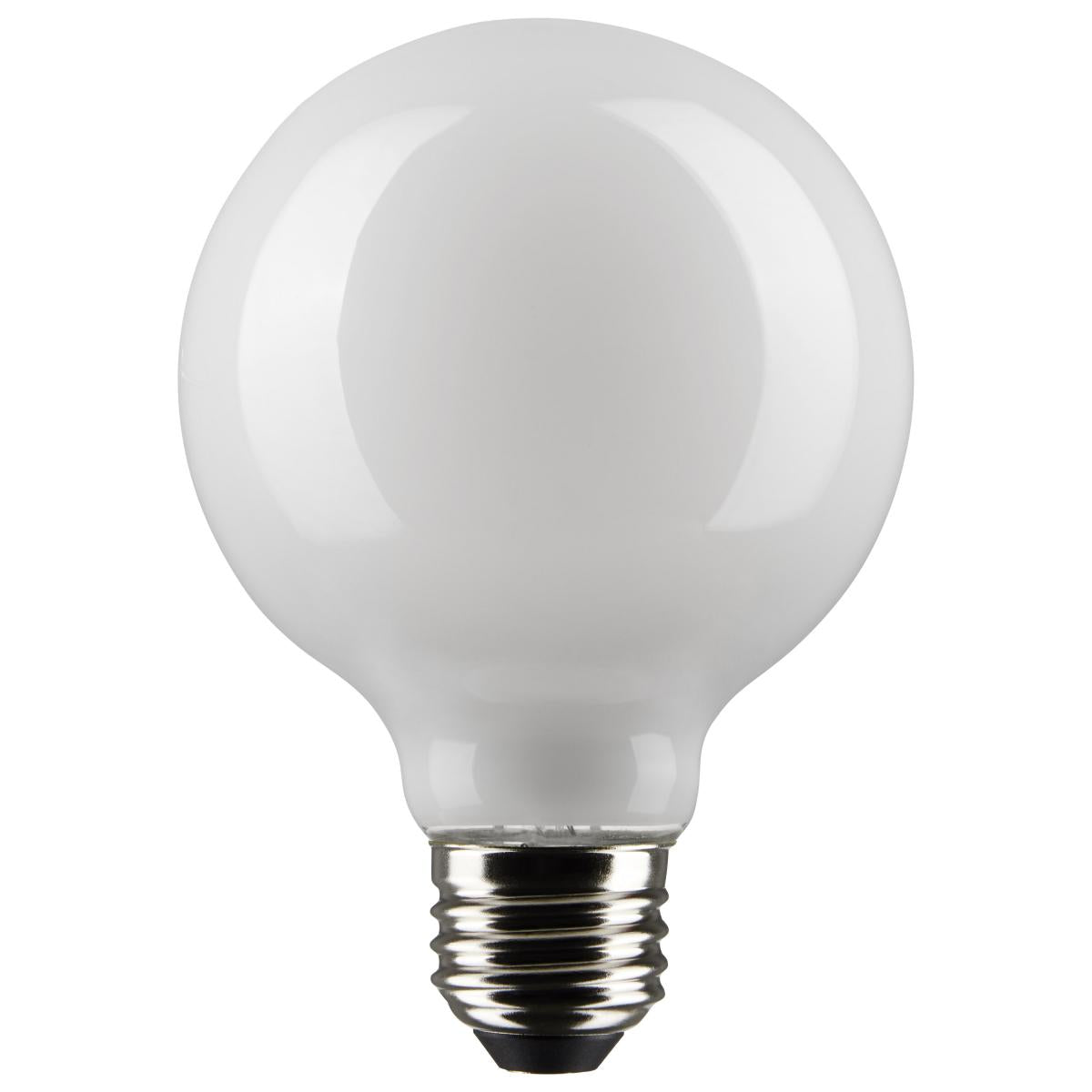 Satco LED G25 Globe Light Bulb – 6W – 60W Equivalent – E26 Base – Frosted – Warm White – 2700K