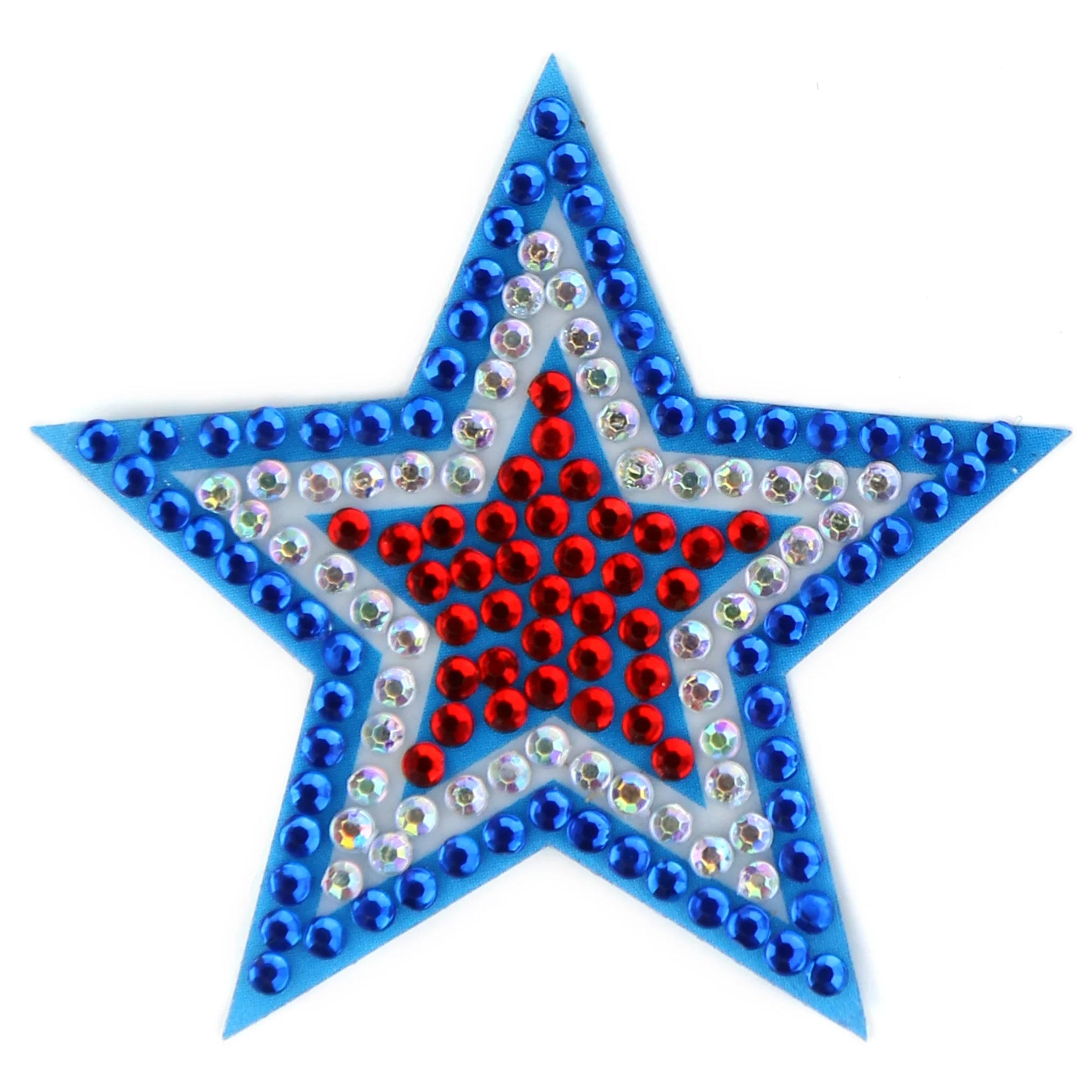 StickerBeans RWB Star Sparkle Sticker – 2"