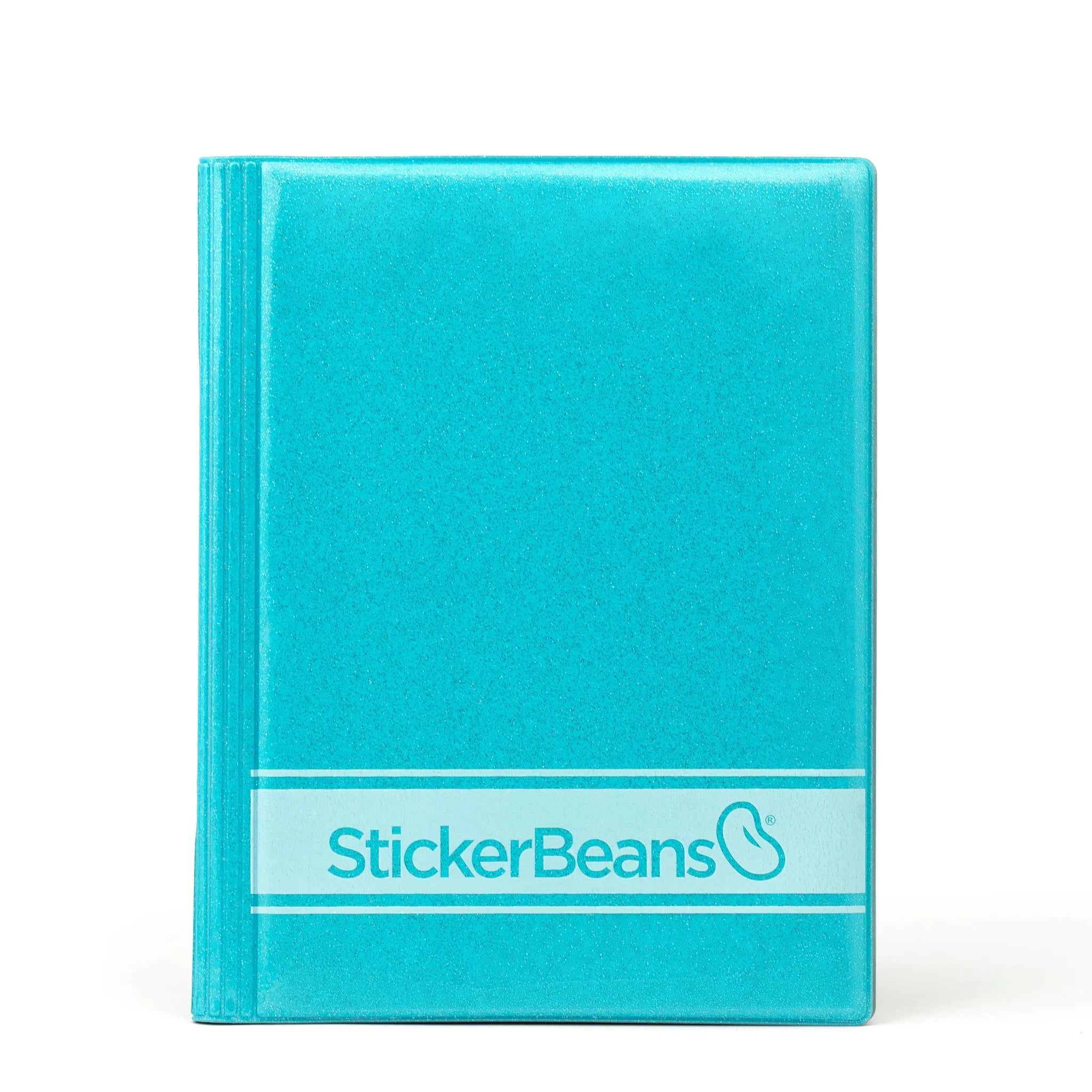 StickerBeans Collector's Book β Turquoise Glitter β 12 Pages With 144 Slots