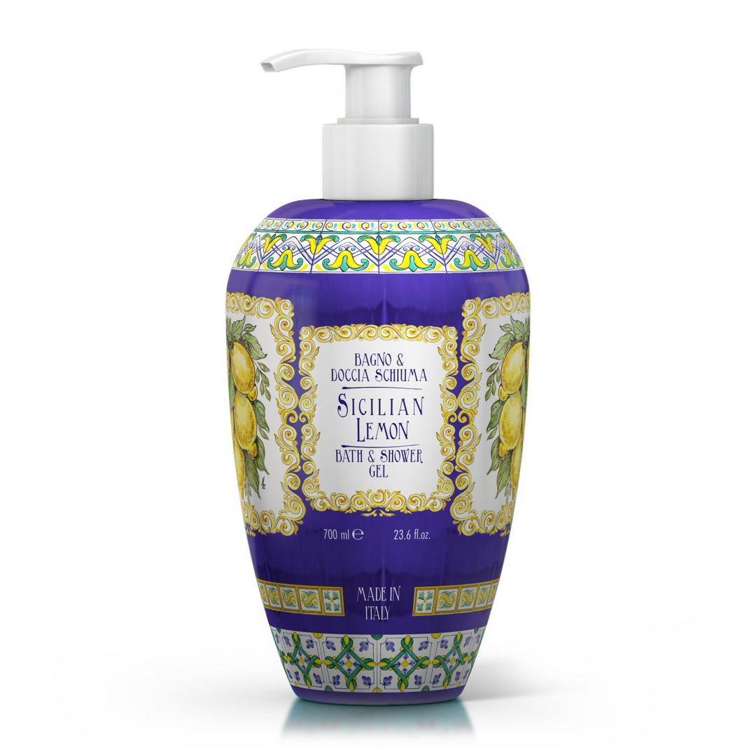 Le Cadeaux Rudy Delicate Bath & Shower Gel Made In Italy – Sicilian Lemon – 23.6 oz.